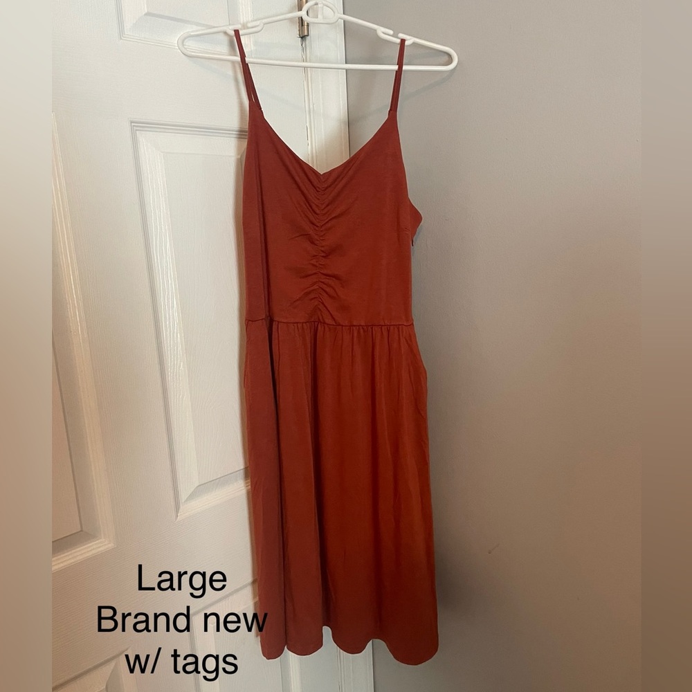 Burnt orange flow dress